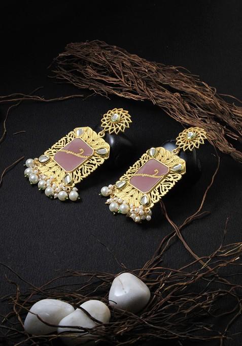 Gold Floral Stud  Gold Toned Earrings