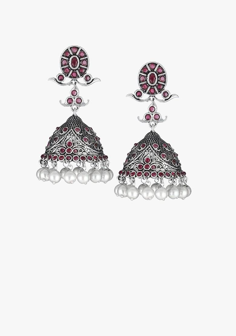 Silver Plain Silver Plated  Earrings