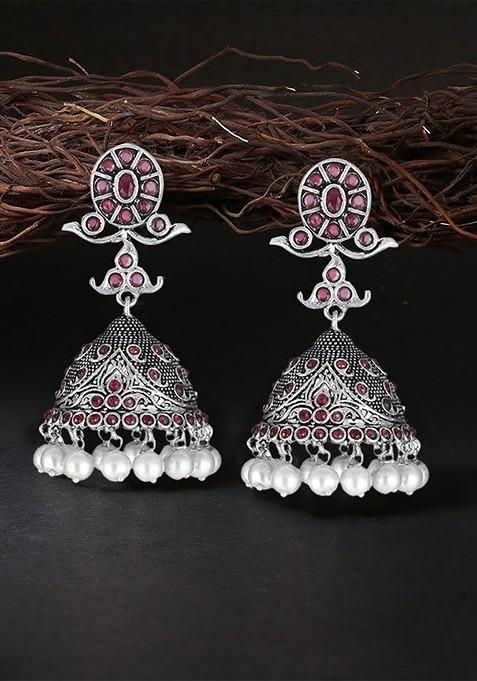 Silver Plain Silver Plated  Earrings