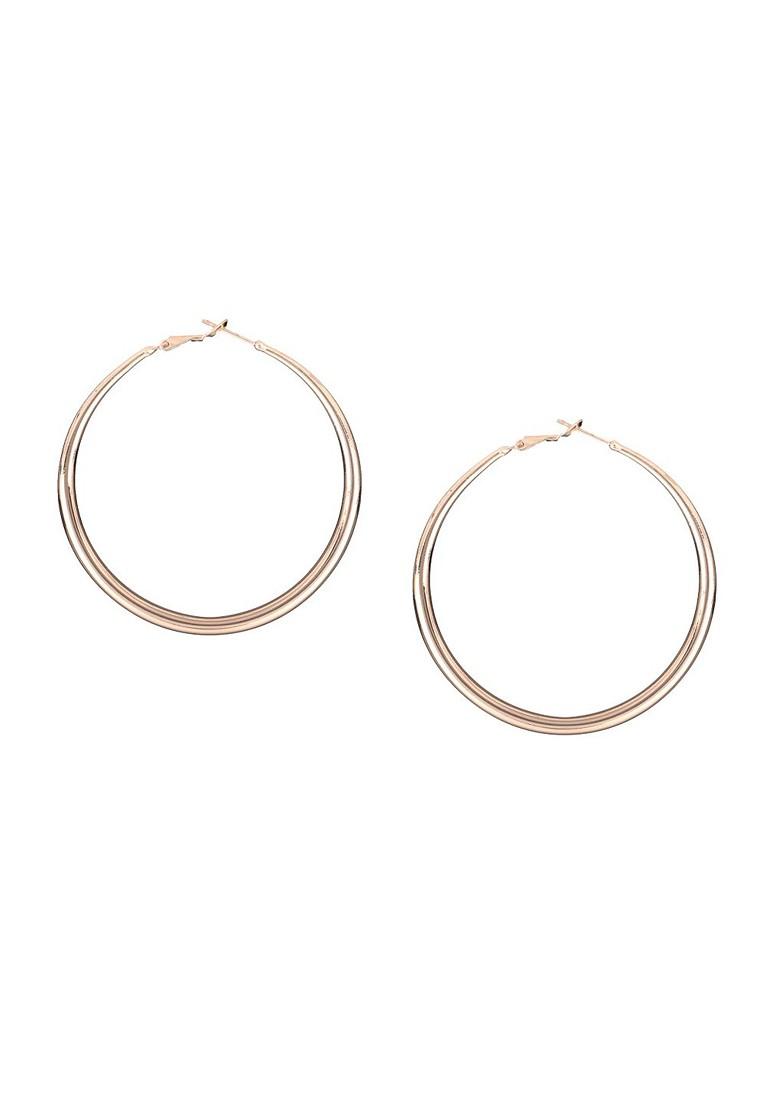 Rose Gold Plain Gold Plated Earrings