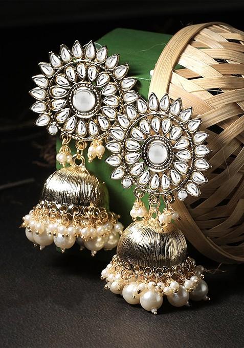 Gold Plain Gold Plated Earrings