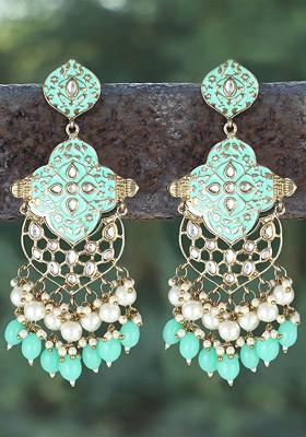 Gold Plain  Gold Toned Earrings