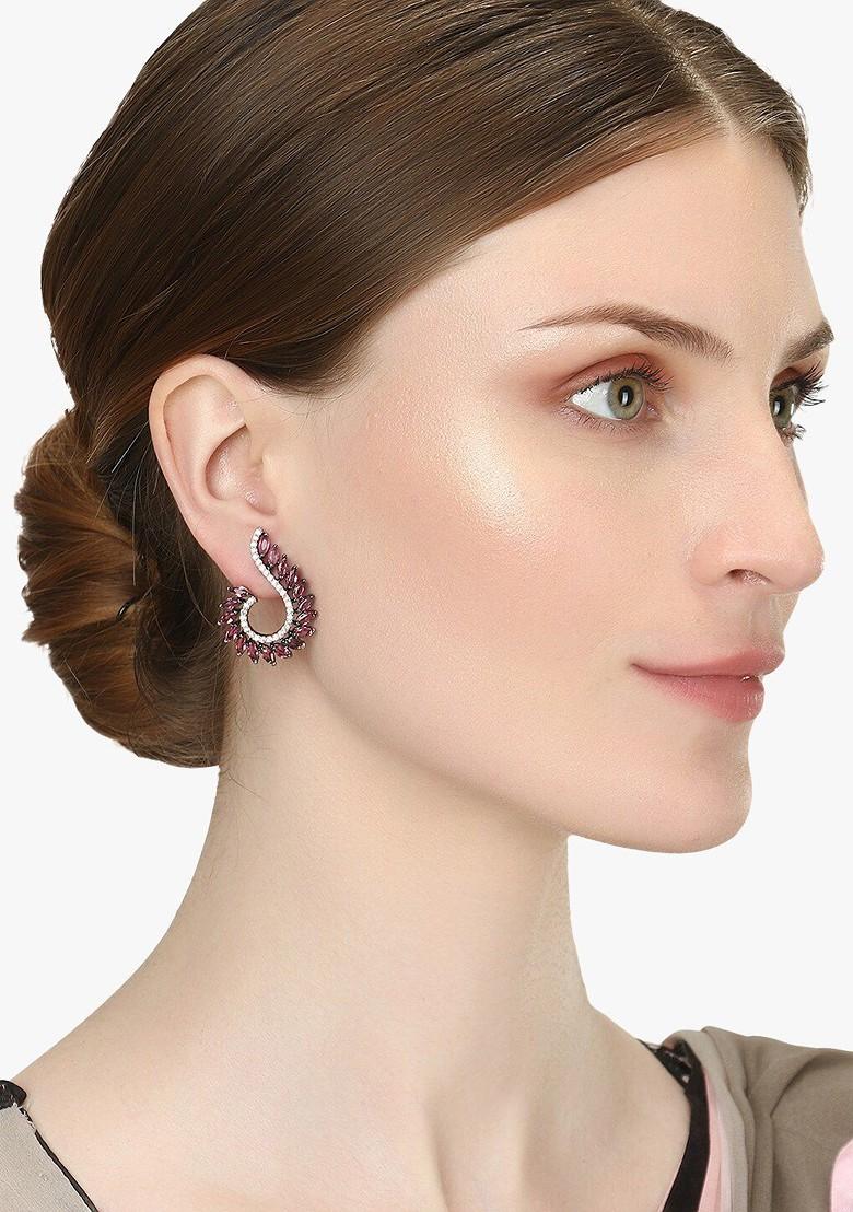 Silver Plain Silver Plated  Earrings
