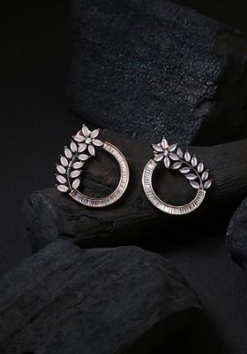 Rose Gold Plain Gold Plated Earrings