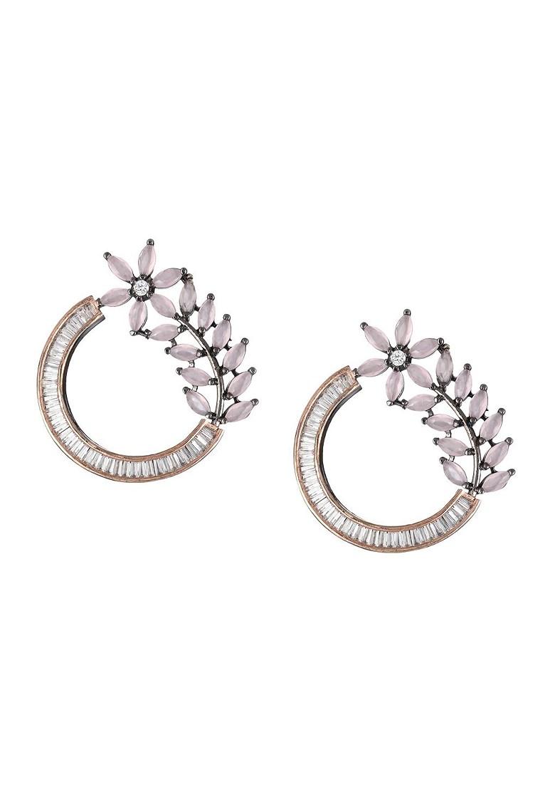 Rose Gold Plain Gold Plated Earrings