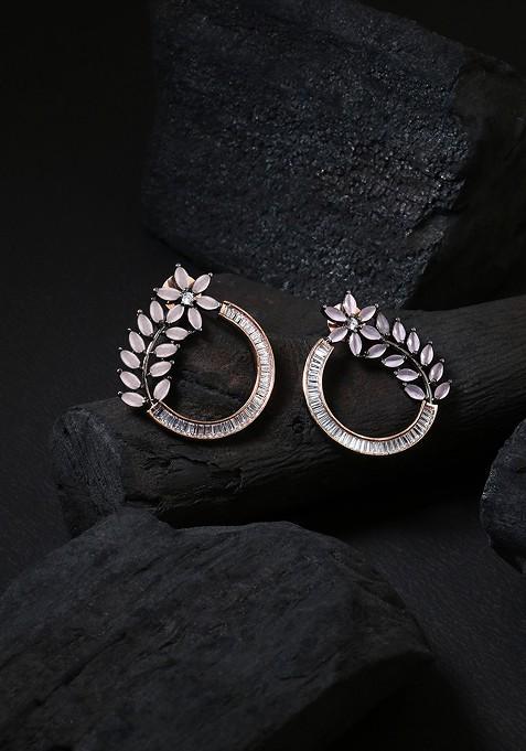 Rose Gold Plain Gold Plated Earrings