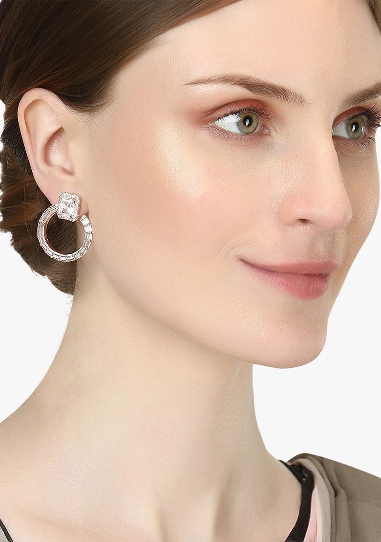 Rose Gold Plain Gold Plated Earrings