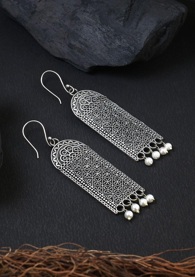 Silver Plain Silver Plated  Earrings