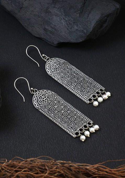Silver Plain Silver Plated  Earrings