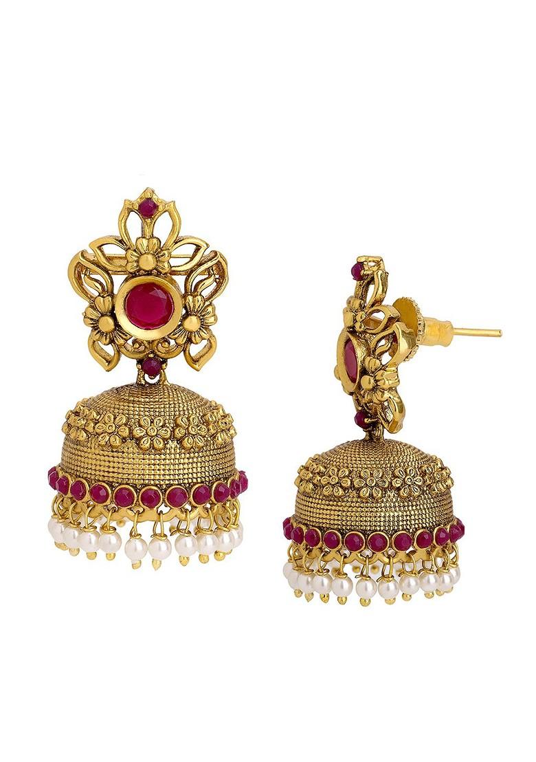 Gold Plain Gold Contemporary Earrings