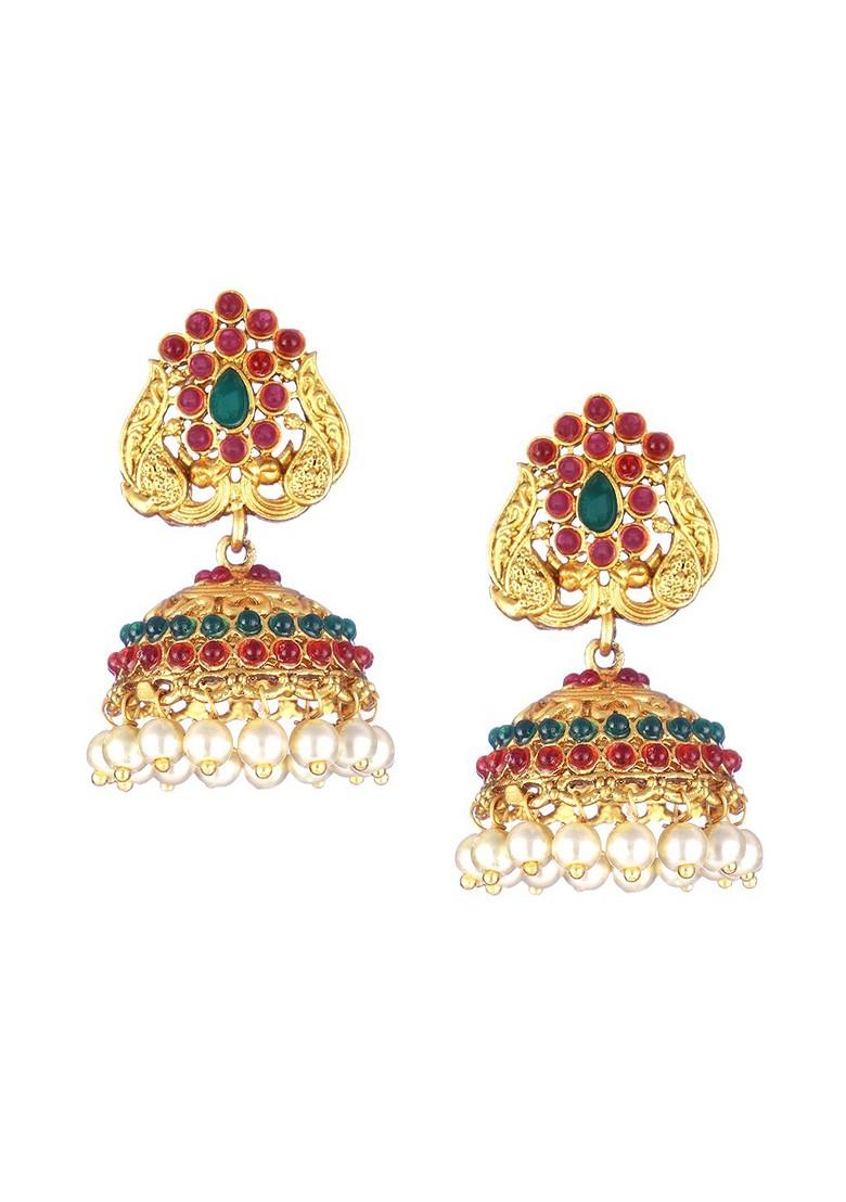 Gold Plain Gold Contemporary Earrings