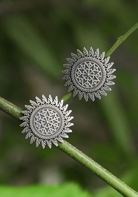 Silver Handcrafted Silver Plated  Earrings