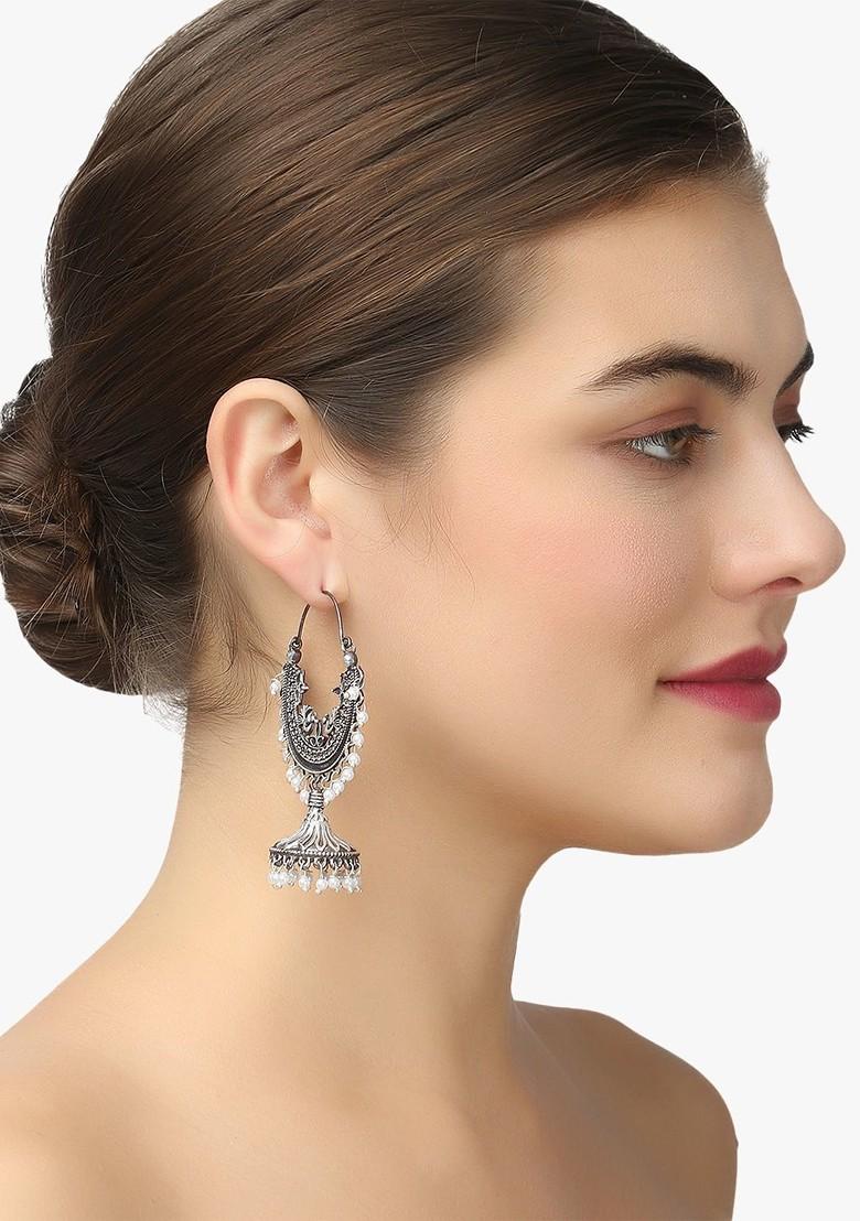 Silver Handcrafted Silver Plated  Earrings