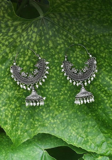 Silver Handcrafted Silver Plated  Earrings