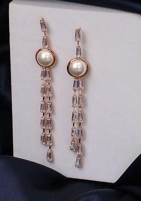 Rose Gold Plain Gold Plated Earrings
