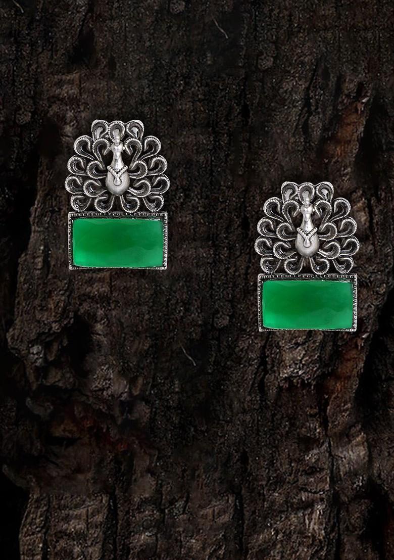 Silver Plain Silver Plated  Earrings