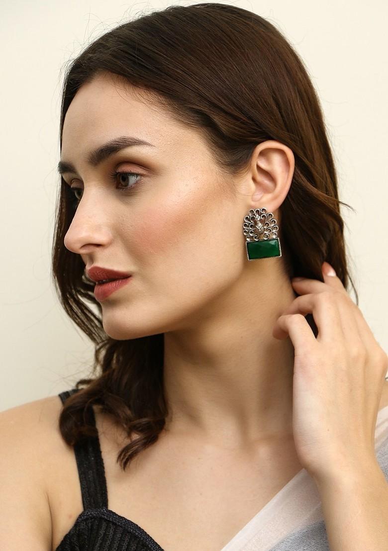 Silver Plain Silver Plated  Earrings