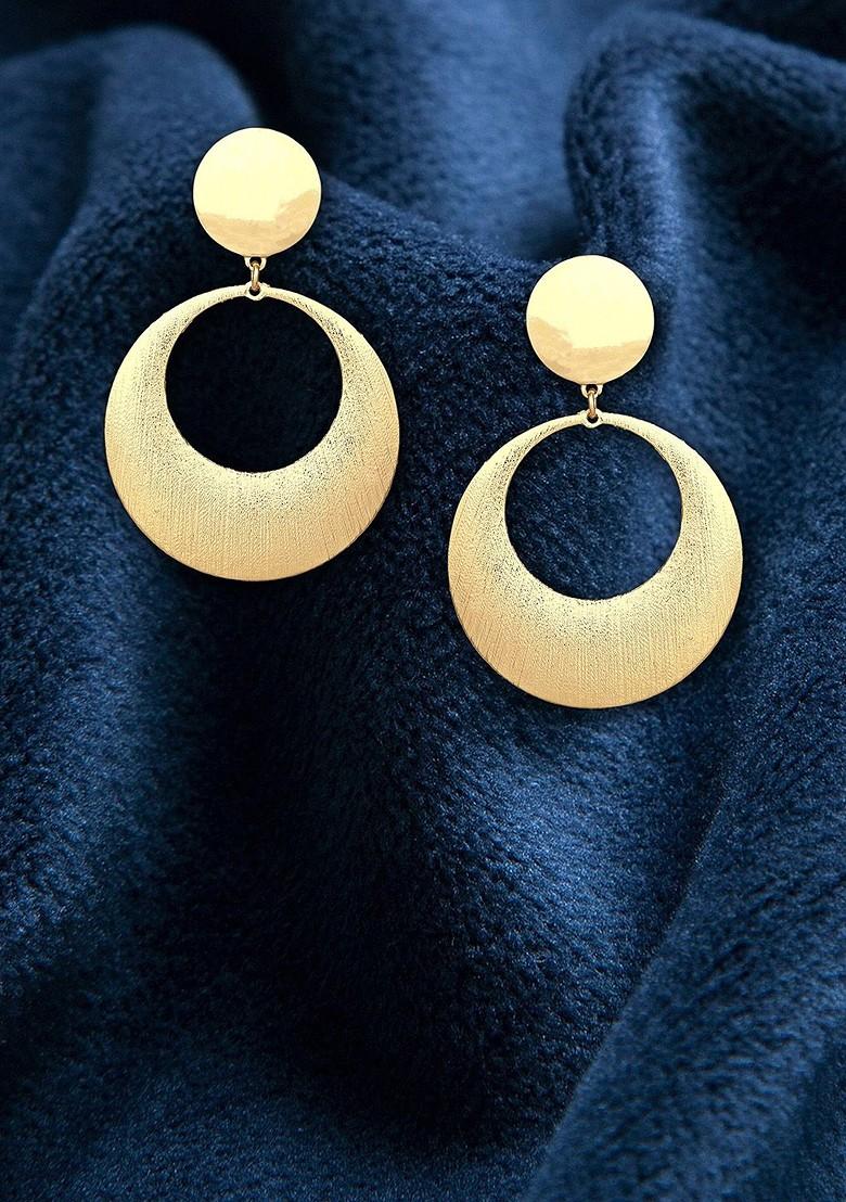 Gold Plain Gold Plated Earrings