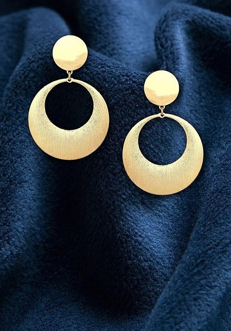 Gold Plain Gold Plated Earrings