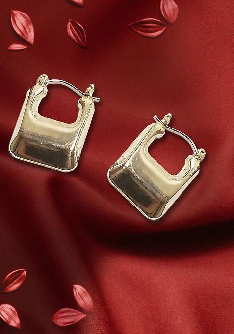 Silver Plain Silver Plated  Earrings