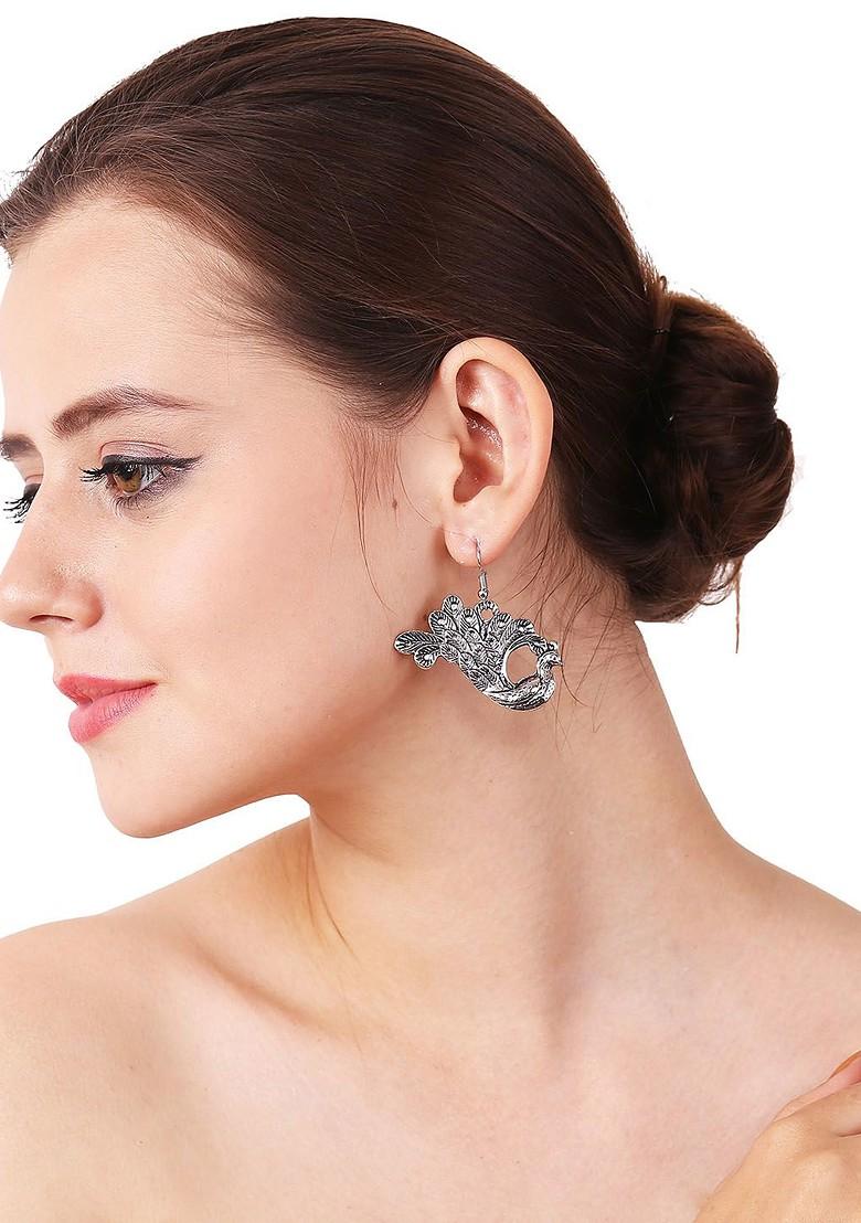 Silver Plain Silver Plated  Earrings