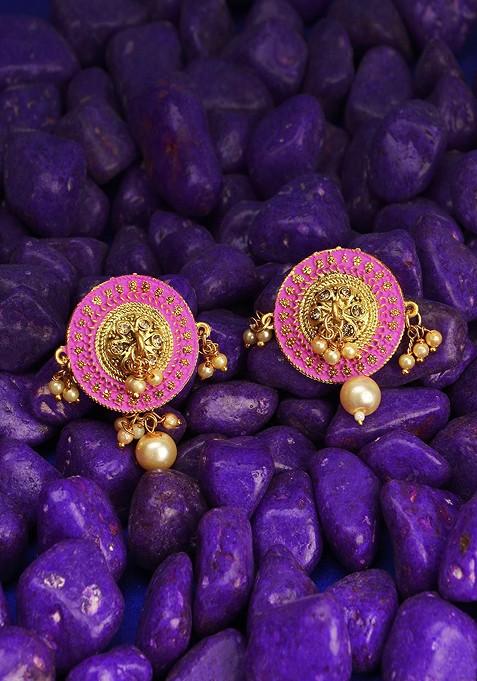 Gold Plain Gold Plated Earrings