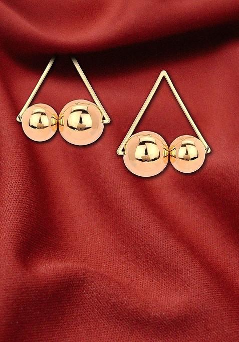 Gold Plain Gold Plated Earrings