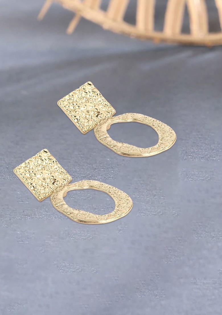 Gold Plain Gold Plated Earrings