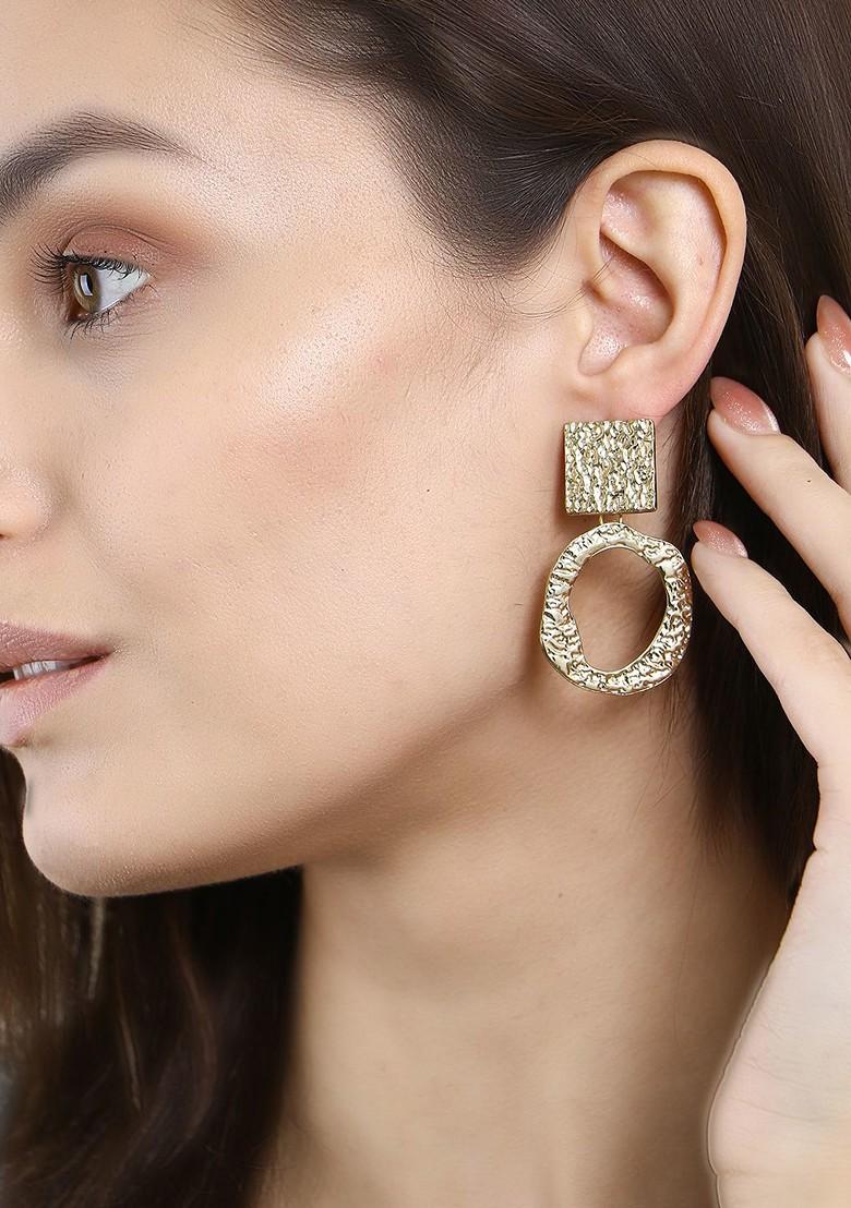 Gold Plain Gold Plated Earrings