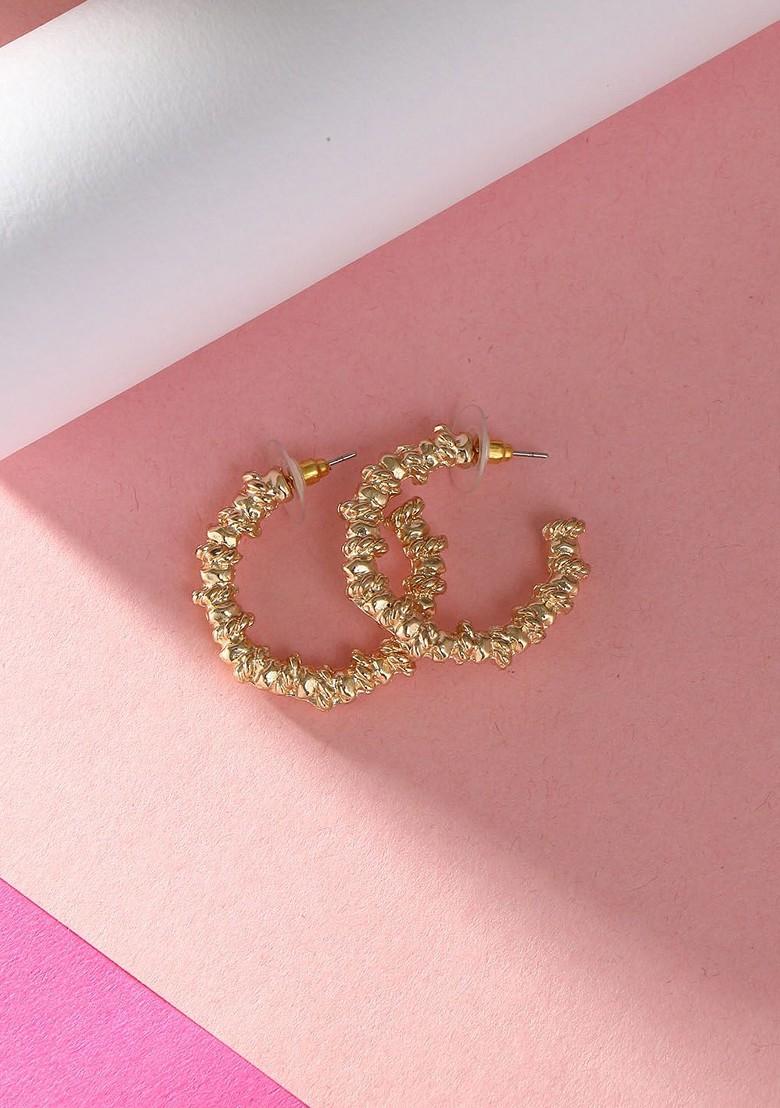 Gold Plain Gold Plated Earrings