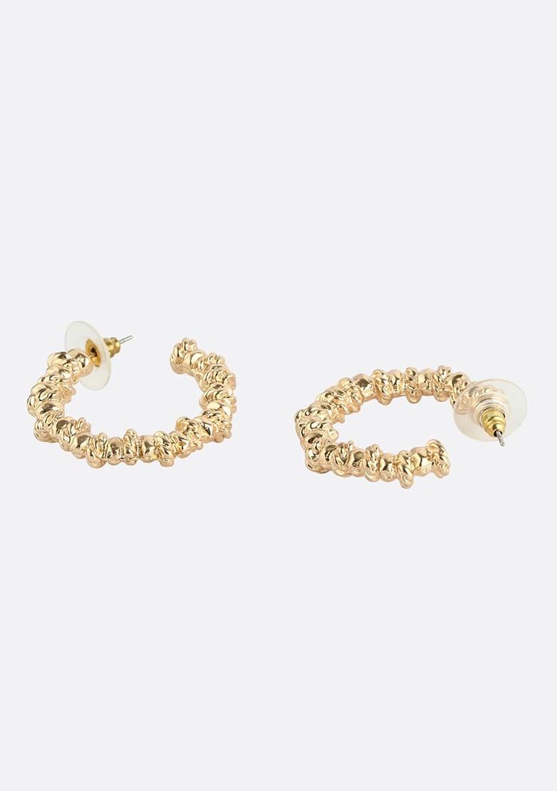 Gold Plain Gold Plated Earrings