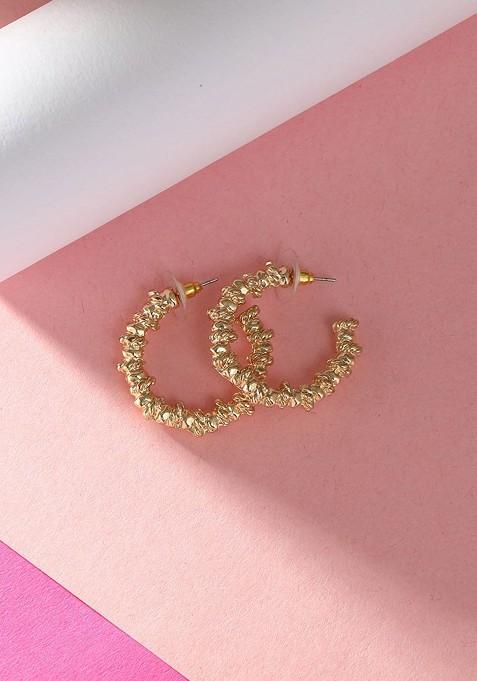 Gold Plain Gold Plated Earrings