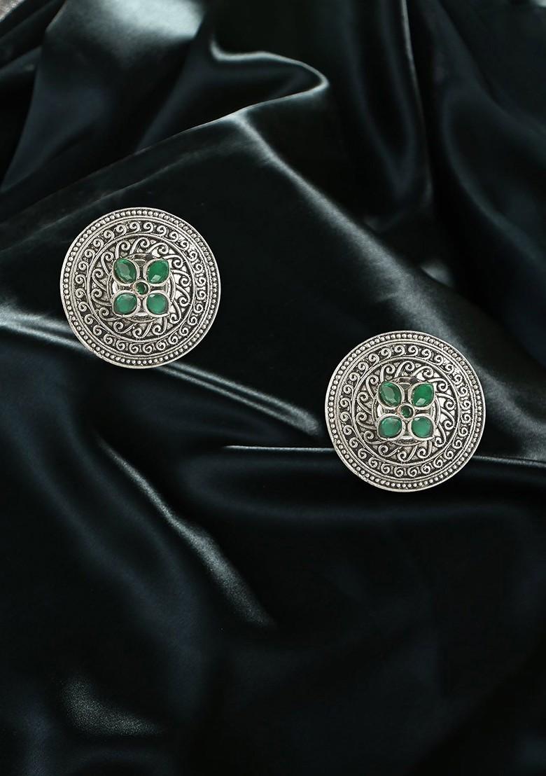 Silver Plain Silver Plated  Earrings