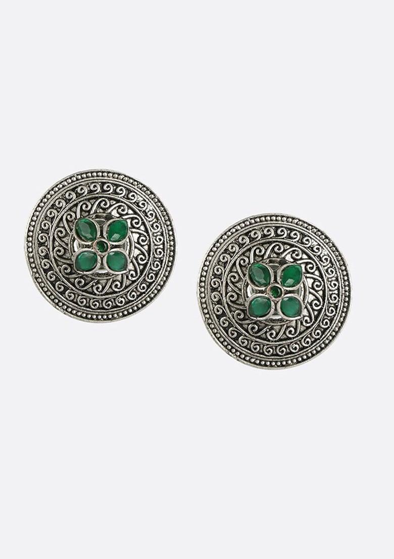 Silver Plain Silver Plated  Earrings