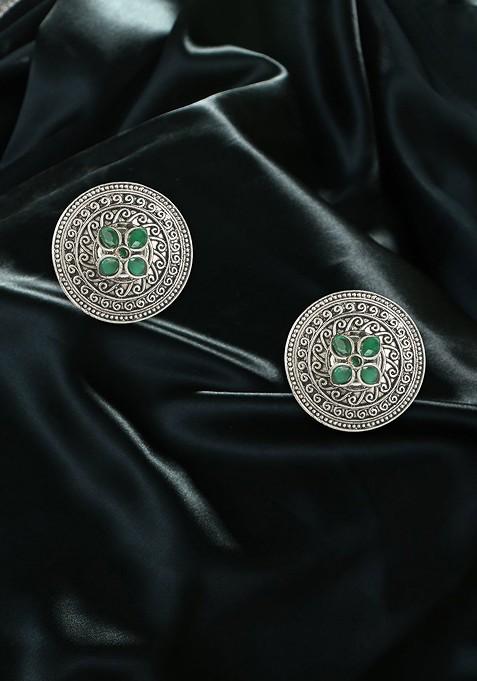 Silver Plain Silver Plated  Earrings