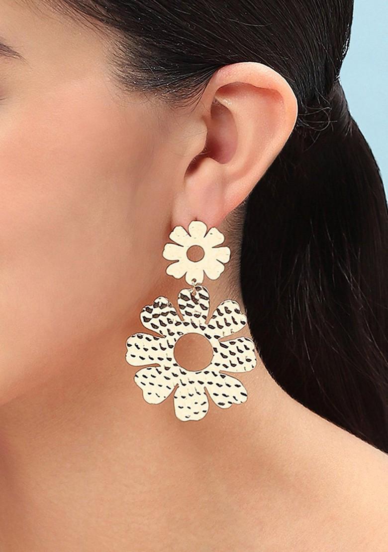 Gold Plain Gold Plated Earrings