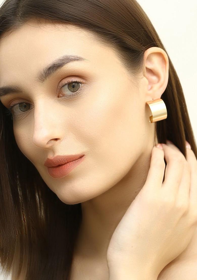 Gold Plain Gold Plated Earrings