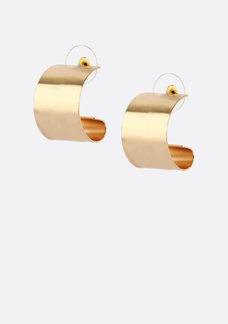 Gold Plain Gold Plated Earrings