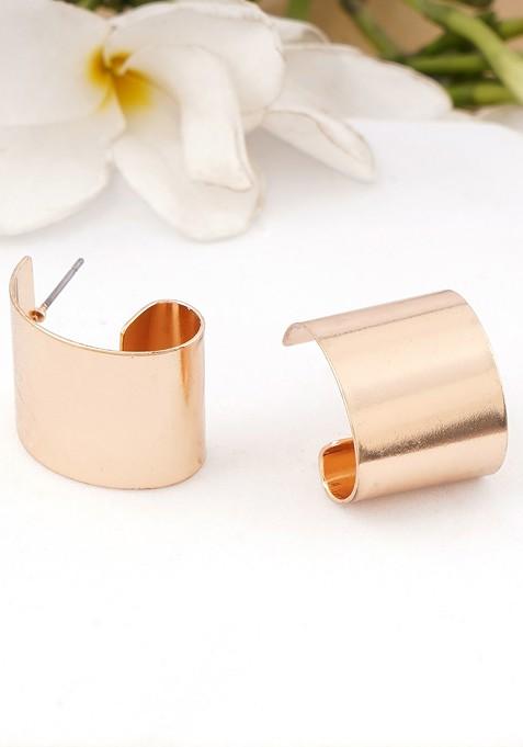 Gold Plain Gold Plated Earrings