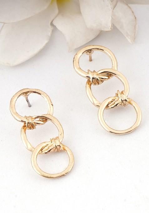 Gold Plain Gold Plated Earrings
