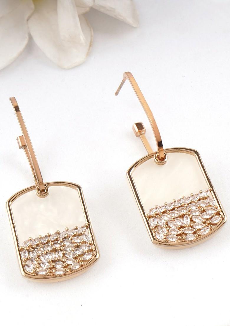 Gold Plain Gold Plated Earrings