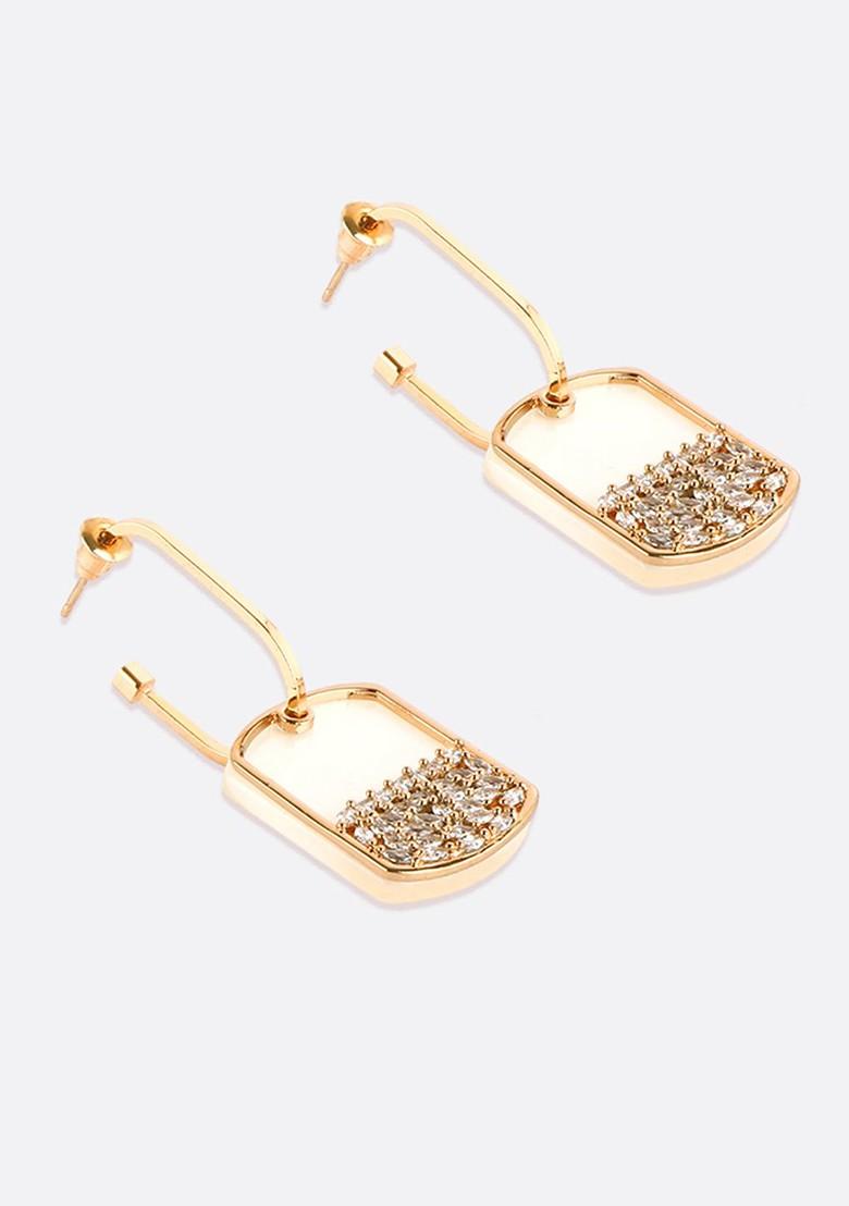 Gold Plain Gold Plated Earrings