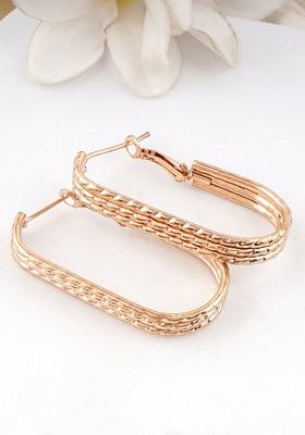 Gold Plain Gold Plated Earrings