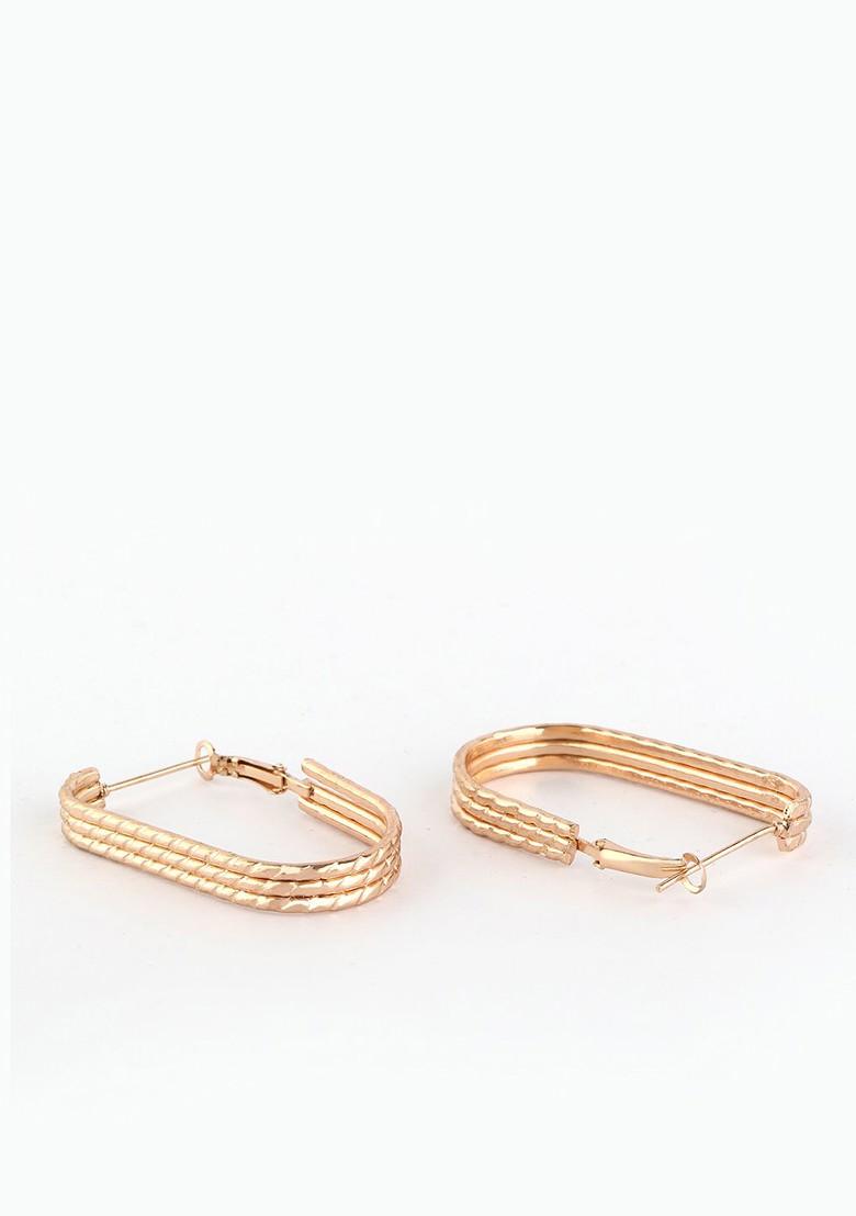 Gold Plain Gold Plated Earrings