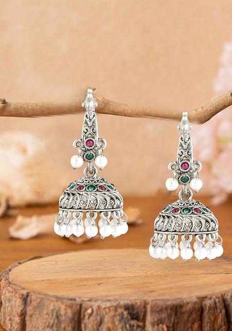 Silver Plain Silver Plated  Earrings