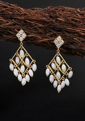 Gold Plain Gold Plated Earrings