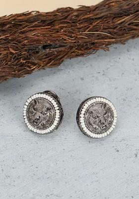 Silver Plain Rhodium Plated Earrings