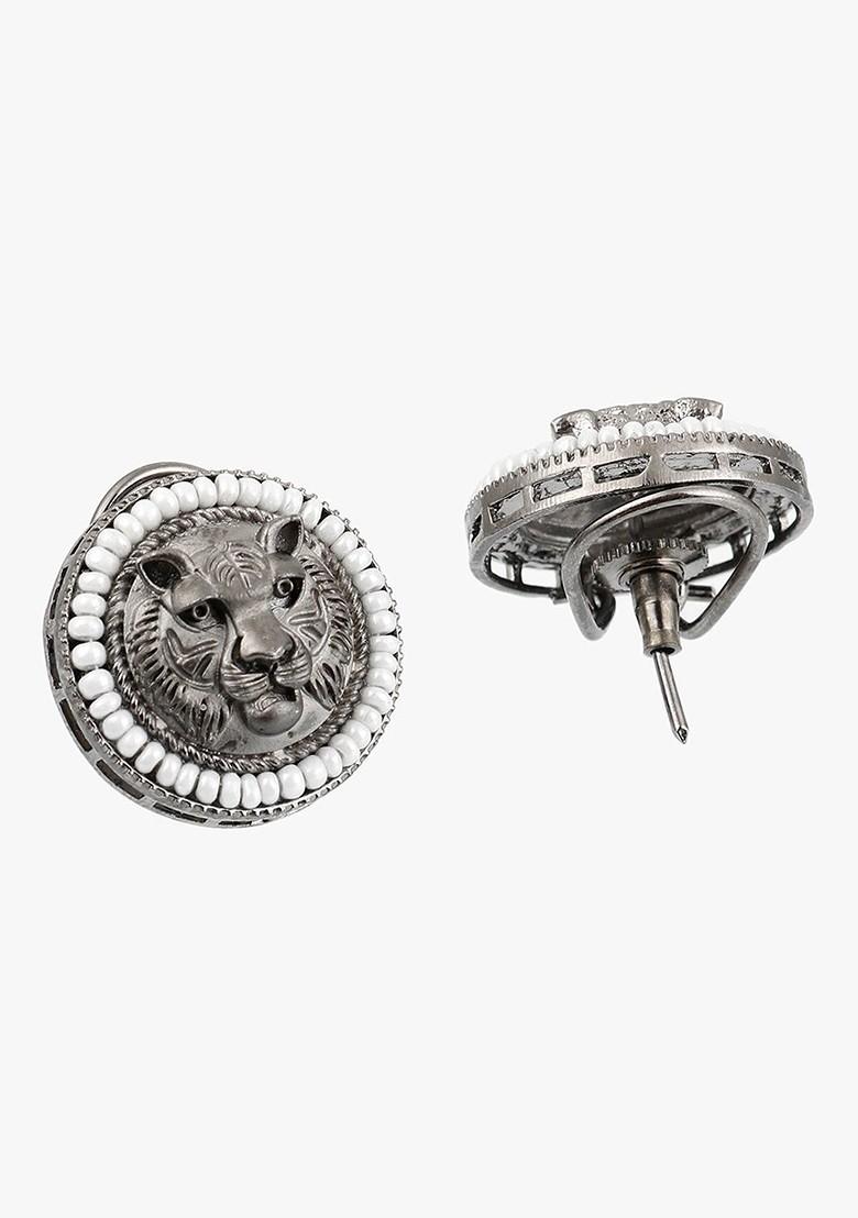 Silver Plain Rhodium Plated Earrings