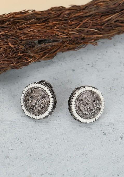 Silver Plain Rhodium Plated Earrings