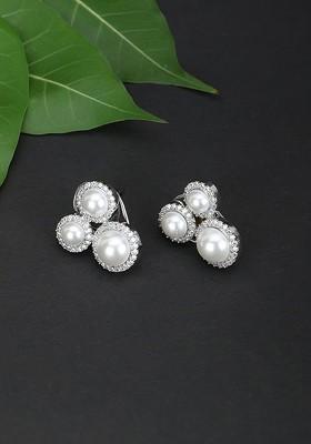 Silver Plain Silver Plated  Earrings